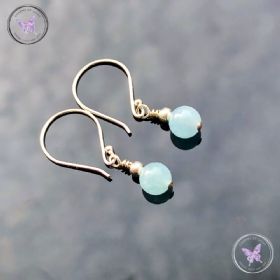 Classical Aquamarine Silver Earrings